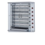 Rôtissoire professionnelle à poulets - A poser - GAZ - 6 broches / 36 poulets