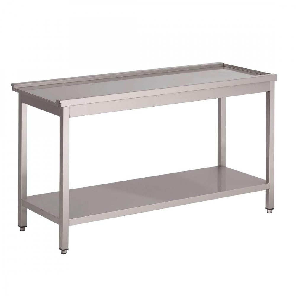 Table de sortie en inox - Egouttoir 800 mm pour lave-vaisselle capot Table de sortie en inox - Egouttoir 800 mm pour lave-vaisselle capot