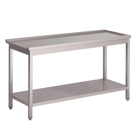 Table de sortie en inox - Egouttoir 800 mm pour lave-vaisselle capot