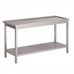 Table de sortie en inox - Egouttoir 800 mm pour lave-vaisselle capot