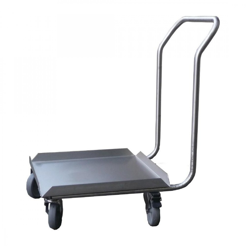 Chariot inox - pour casiers de lavage - 500 x 500 mm Chariot inox - pour casiers de lavage - 500 x 500 mm
