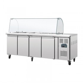 Saladette inox refrigerée 2 portes TRUE 