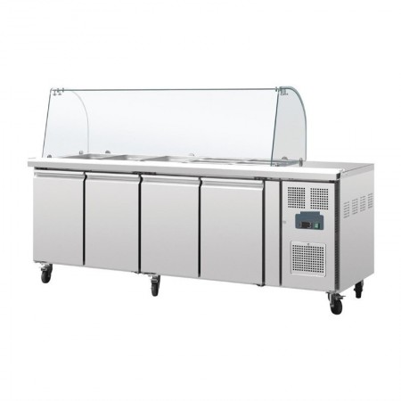 Saladette inox refrigerée 2 portes TRUE 