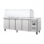 Saladette inox refrigerée 2 portes TRUE 