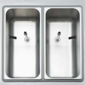 Machine à glaces à l'italienne - Frozen Yaourts - 2 parfums - Avec roulettes - 2.4kw - Classe N