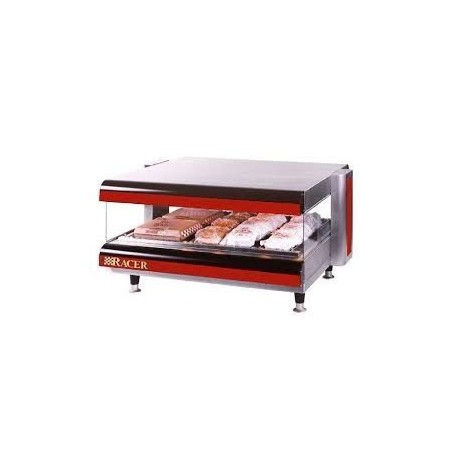 Présentoir chauffant incliné - Simple niveau largeur 762mm