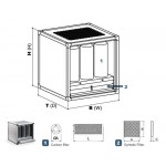 Caisson charbon actif  - 9 cylindres - Paiement 4X - 2500 m3