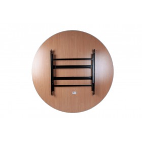 Chaise en bois noir patiné avec dossier croisé