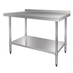 Table inox adossée - AISI 430 -  1200 (L) x 700 (P) x 900 (H) mm