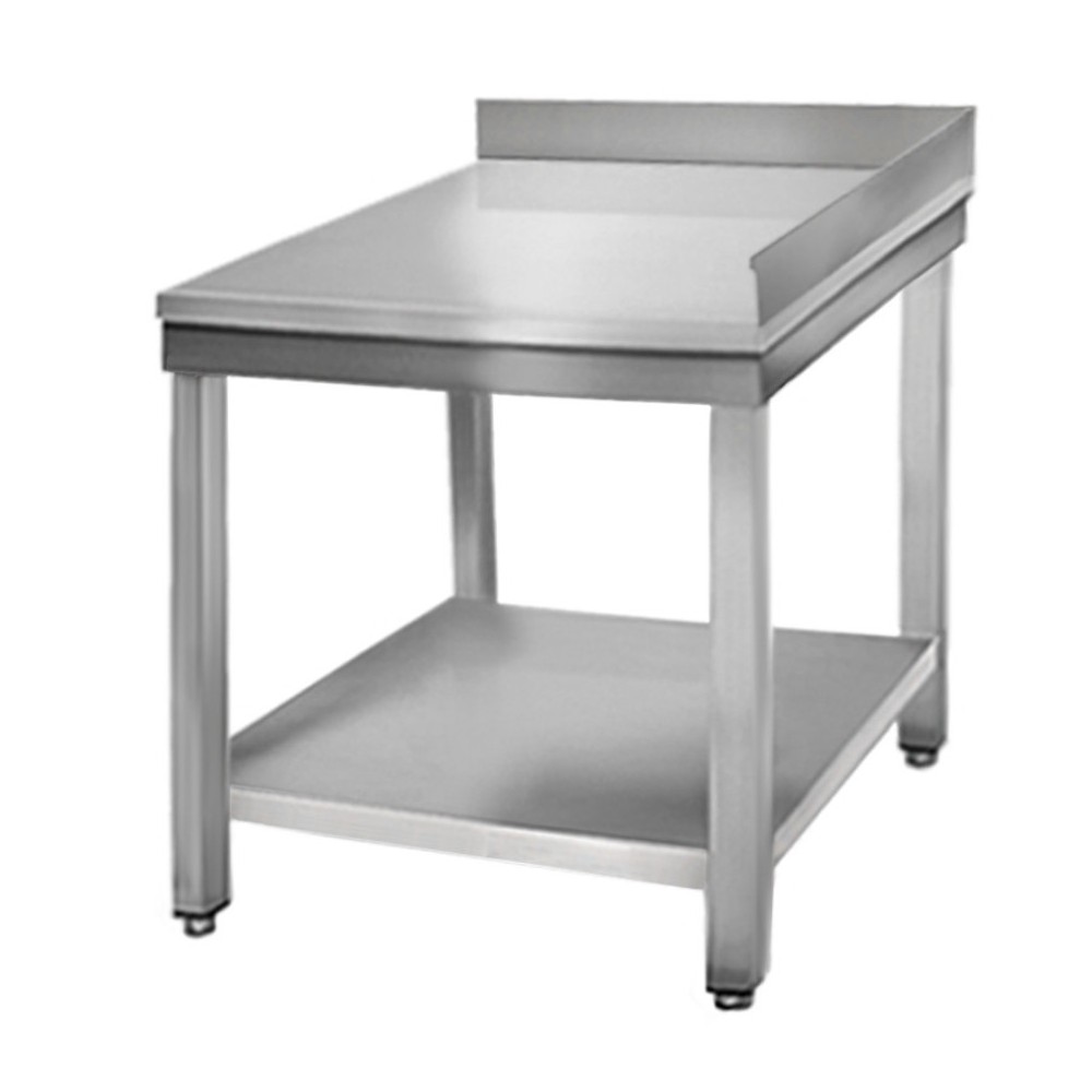 Table inox adossée d'angle - 600 (L) x 600 (P) x 900 (H) mm Table inox adossée d'angle - 600 (L) x 600 (P) x 900 (H) mm