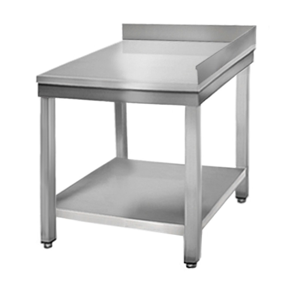 Table inox adossée d'angle - 700 (L) x 700 (P) x 900 (H) mm Table inox adossée d'angle - 700 (L) x 700 (P) x 900 (H) mm