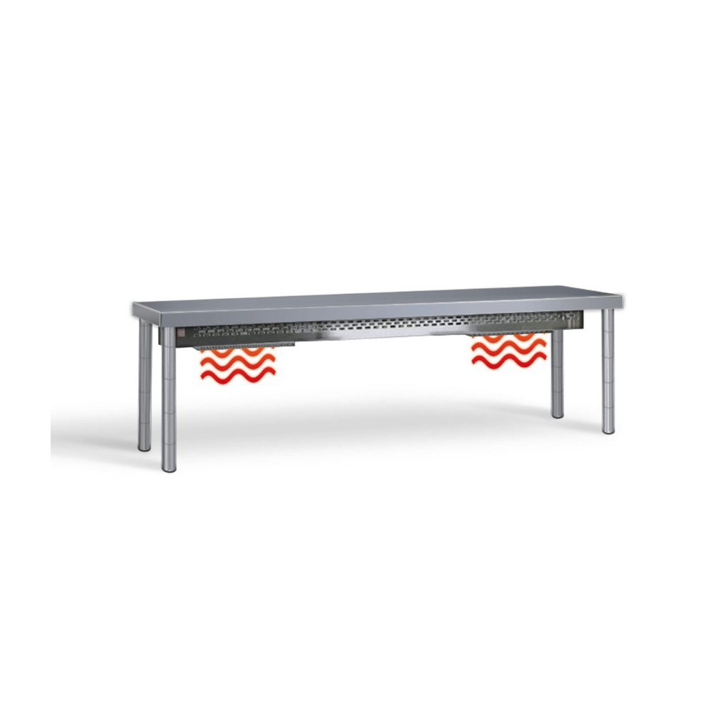 Passe-plat chauffant - inox AISI 304 - 1 niveau - 2000 x 350 x 400 mm Passe-plat chauffant - inox AISI 304 - 1 niveau - 2000 x 350 x 400 mm