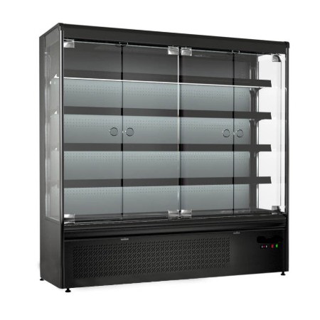 Vitrine murale noire/bleu 1230 x 725 x 1900