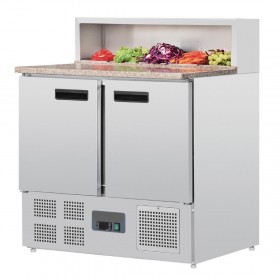 Meuble pizza - 288 L - 5 x GN 1/6 - Garantie 2 ans - Paiement 4X - 2 portes - Classe N