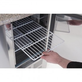 Meuble à pizza - Paiement 4X - Garantie 2 ans - 3 portes - 6 x GN 1/4 - Classe N