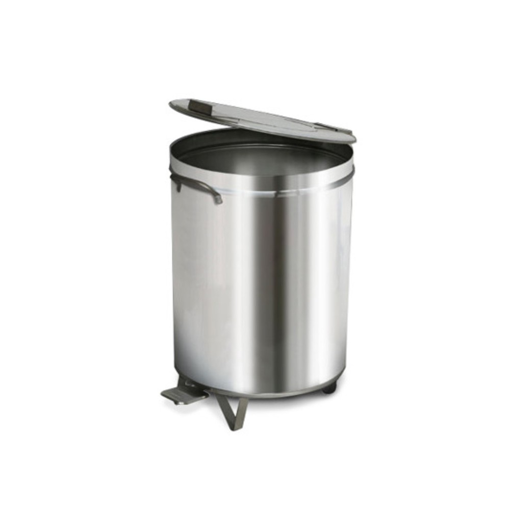 Poubelle inox - 95 litres + pédale/roulettes Poubelle inox - 95 litres + pédale/roulettes