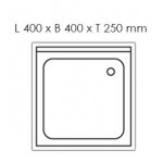 Plonge inox - AISI 304 - 600 (L) x 700 (P) x 850 (H) mm