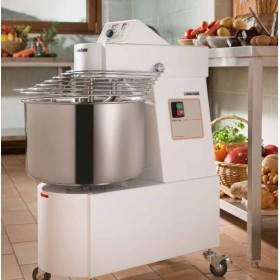 Pétrin 41L - vitesse réglable + minuterie - tête fixe - 230 V. - roulettes