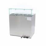 Meuble pizza - Paiement 4X - 2 portes - 5 x GN 1/6 vitrés - Classe N