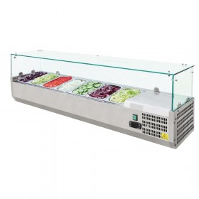 Meuble à pizza - Paiement 4X - Garantie 2 ans - 290 L - 2 portes + roulettes - 7 x GN 1/4  - Classe N