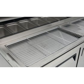 Meuble à pizza tropicalisé - 335 L - 2 portes + roulettes - 8 x GN 1/3 - Garantie 2 ans - Classe T