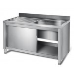 Plonge inox sur meuble - AISI 304 - 1200 (L) x 700 (P) x 850 (H) mm