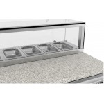 Meuble à pizza - 390 L - 2 portes  + LED - 7 x GN 1/3 - Classe N
