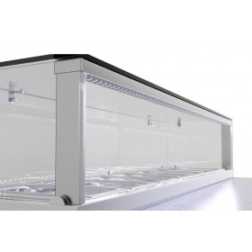 Meuble à pizza - 390 L - 2 portes  + LED - 7 x GN 1/3 - Classe N