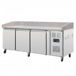 Table réfrigérée pour pizzas - Tropicalisé - Paiement 4X - Garantie 2 ans -634L - 3 portes + roulettes  - Classe T