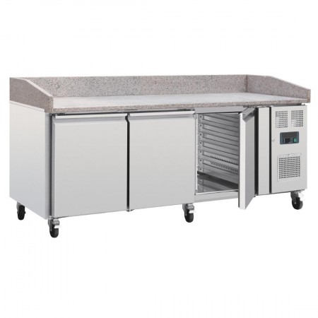 Table réfrigérée pour pizzas - Tropicalisé - Paiement 4X - Garantie 2 ans -634L - 3 portes + roulettes  - Classe T