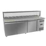 Meuble à pizza - Paiement 4X - 3 portes - 10 x GN 1/3 ou 20 x GN 1/6 - Classe N