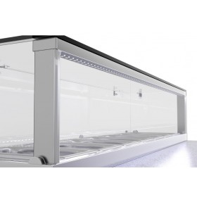 Meuble à pizza - Paiement 4X - 3 portes - 10 x GN 1/3 ou 20 x GN 1/6 - Classe N