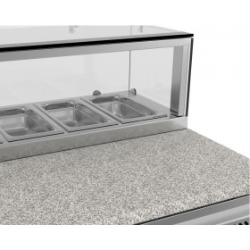 Meuble à pizza - Paiement 4X - 3 portes - 10 x GN 1/3 ou 20 x GN 1/6 - Classe N