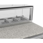 Meuble à pizza - Paiement 4X - 3 portes - 10 x GN 1/3 ou 20 x GN 1/6 - Classe N