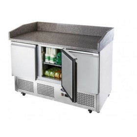 Table réfrigérée pour pizzas - Paiement 4X - Garantie 2 ans - 180L - 3 portes + roulettes - Classe N