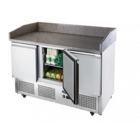 Table réfrigérée pour pizzas - Paiement 4X - Garantie 2 ans - 180L - 3 portes + roulettes - Classe N