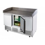 Table réfrigérée pour pizzas - Paiement 4X - Garantie 2 ans - 180L - 3 portes + roulettes - Classe N