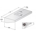 Hotte motorisée - Paiement 4X - 2400 (L) x 700 (P) mm - Variateur inclus