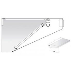 Hotte statique / sans moteur - 2000 x 1100 - Filtres chocs