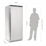 Armoire réfrigérée positive  - Inox - Paiement 4X - GN 2/1 - Garantie 2 ans  - 600 L - Roulettes - Classe N