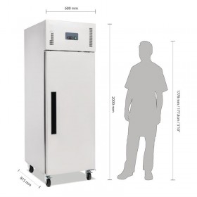 Armoire réfrigérée positive - Paiement 4X - GN 2/1 - Garantie 2 ans - 600 L - Roulettes - Classe N