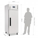 Armoire réfrigérée positive - Paiement 4X - GN 2/1 - Garantie 2 ans - 600 L - Roulettes - Classe N