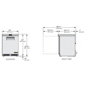 MINI ARMOIRE RÉFRIGÉRÉE POSITIF 200 LITRES INOX