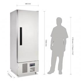 Armoire réfrigérée positive - Inox - Garantie 2 ans - 440 L - Roulettes - Classe N