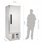 Armoire réfrigérée positive - Inox - Garantie 2 ans - 440 L - Roulettes - Classe N