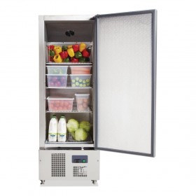 Armoire réfrigérée positive - Inox - Garantie 2 ans - 440 L - Roulettes - Classe N