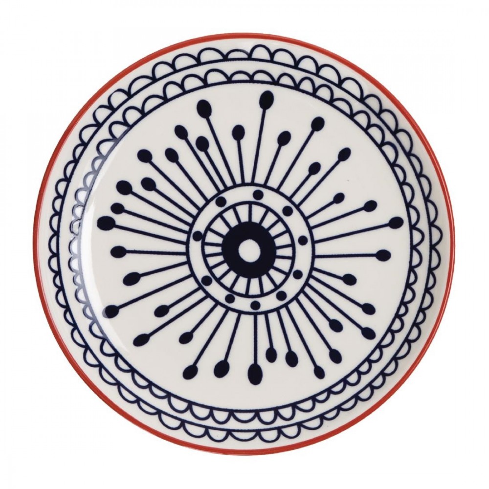Petites assiettes plates bleues Fresca  17,8 cm (x6)