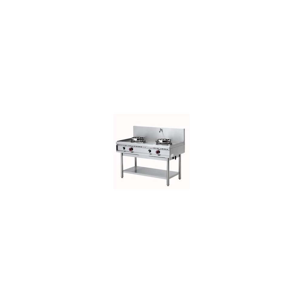 FOURNEAU WOK GAZ 2 FEUX - 2x 15 kW FOURNEAU WOK GAZ 2 FEUX - 2x 15 kW