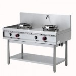 FOURNEAU WOK GAZ 2 FEUX - 2x 15 kW          
