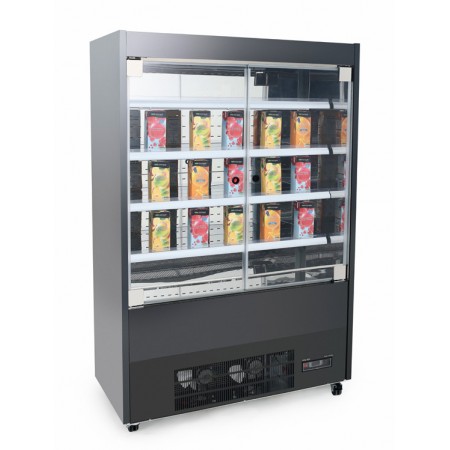 Vitrine réfrigérée libre service Slim 1000 x 550 x 1930 vitrée  